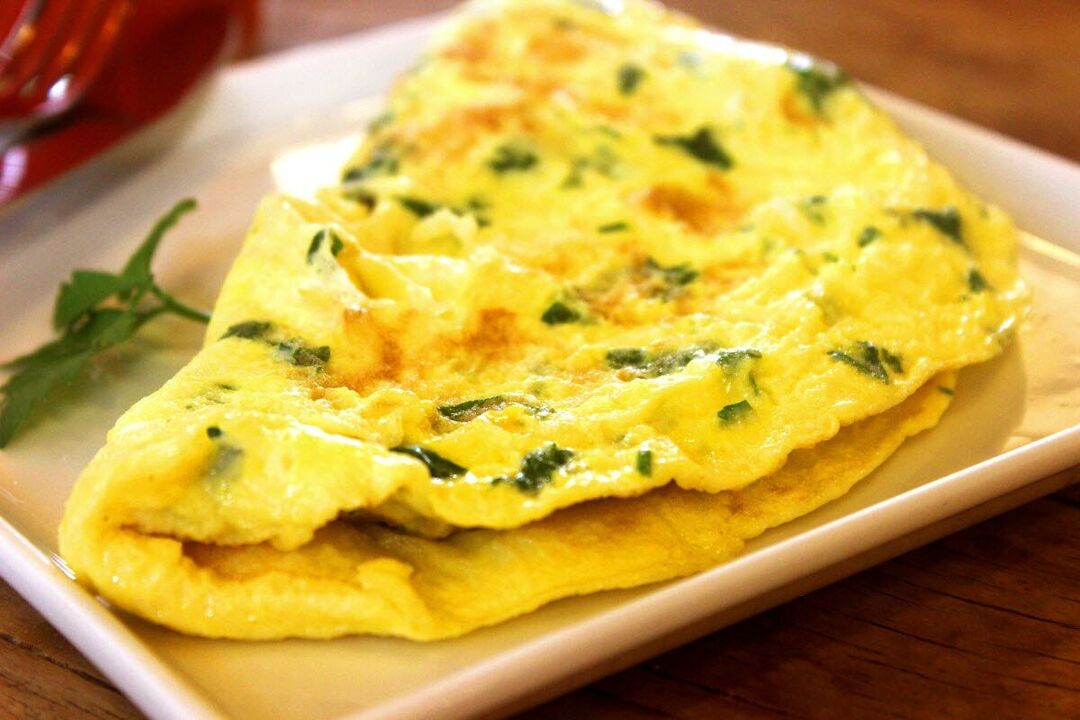 Omeleta je diétne vaječné jedlo povolené pre pacientov s pankreatitídou